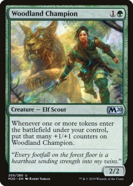 naokuroshop MTG [M20][205][緑][U][EN][森林の勇者/Woodland Champion] NM