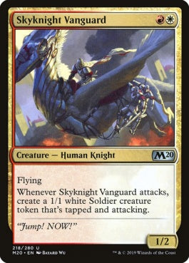 naokuroshop MTG [M20][218][多][U][EN][空騎士の先兵/Skyknight Vanguard] NM