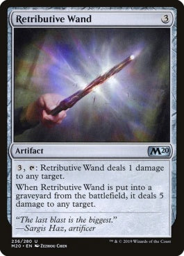 naokuroshop MTG [M20][236][茶][U][EN][報復のワンド/Retributive Wand] NM