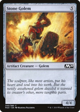 naokuroshop MTG [M20][240][茶][C][EN][石のゴーレム/Stone Golem] NM