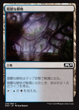 naokuroshop MTG [M20][245][土地][C][JP][陰鬱な僻地/Dismal Backwater] NM