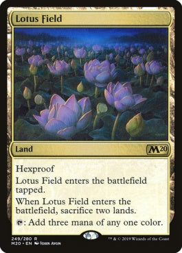 naokuroshop MTG [M20][249][土地][R][EN][睡蓮の原野/Lotus Field] NM