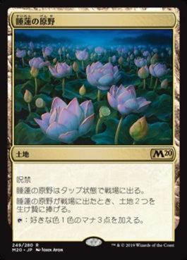 naokuroshop MTG [M20][249][土地][R][JP][睡蓮の原野/Lotus Field] NM