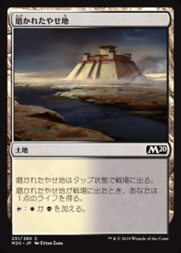 naokuroshop MTG [M20][251][土地][C][JP][磨かれたやせ地/Scoured Barrens] NM