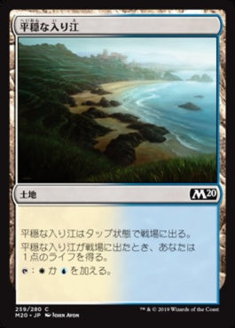 naokuroshop MTG [M20][259][土地][C][JP][平穏な入り江/Tranquil Cove] NM