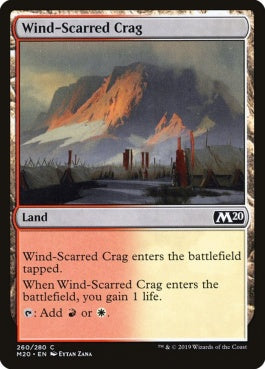 naokuroshop MTG [M20][260][土地][C][EN][風に削られた岩山/Wind-Scarred Crag] NM