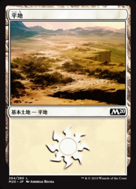 naokuroshop MTG [M20][264][土地][C][JP][平地/Plains] NM