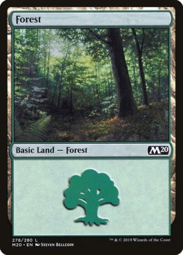 naokuroshop MTG [M20][278][土地][C][EN][森/Forest] NM