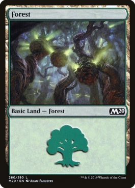 naokuroshop MTG [M20][280][土地][C][EN][森/Forest] NM