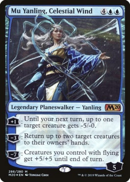 naokuroshop MTG [M20][286][青][M][EN][天界の風、ムー・ヤンリン/Mu Yanling, Celestial Wind] NM