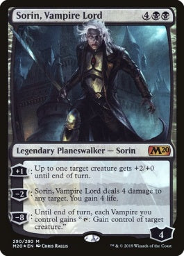 naokuroshop MTG [M20][290][黒][M][EN][吸血鬼の王、ソリン/Sorin, Vampire Lord] NM