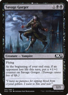 naokuroshop MTG [M20][291][黒][C][EN][野蛮な大喰らい/Savage Gorger] NM