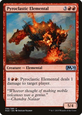 naokuroshop MTG [M20][296][赤][U][EN][火砕の精霊/Pyroclastic Elemental] NM