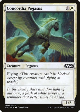 naokuroshop MTG [M20][304][白][C][EN][協約のペガサス/Concordia Pegasus] NM