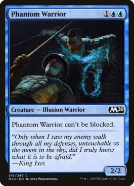 naokuroshop MTG [M20][316][青][C][EN][幻影の戦士/Phantom Warrior] NM