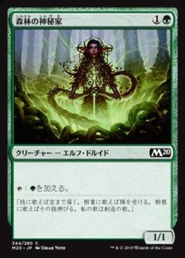 naokuroshop MTG [M20][344][緑][C][JP][森林の神秘家/Woodland Mystic] NM