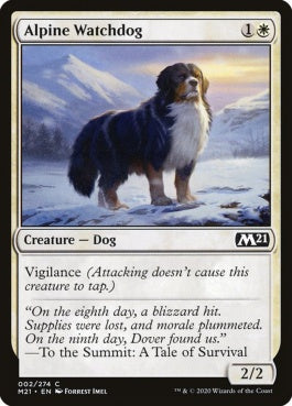 naokuroshop MTG [M21][002][白][C][EN][高山の番犬/Alpine Watchdog] NM