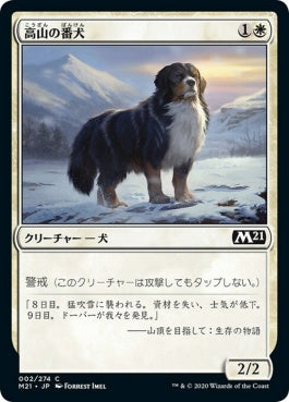 naokuroshop MTG [M21][002][白][C][JP][高山の番犬/Alpine Watchdog] NM