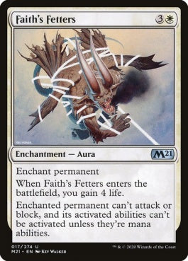 naokuroshop MTG [M21][017][白][U][EN][信仰の足枷/Faith's Fetters] NM