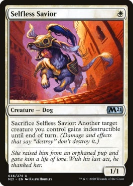 naokuroshop MTG [M21][036][白][U][EN][無私の救助犬/Selfless Savior] NM