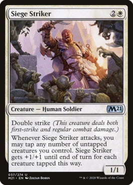 naokuroshop MTG [M21][037][白][U][EN][包囲戦の打撃者/Siege Striker] NM