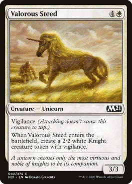 naokuroshop MTG [M21][042][白][C][EN][勇敢な駿馬/Valorous Steed] NM