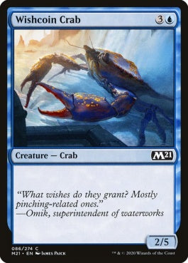 naokuroshop MTG [M21][086][青][C][EN][賽銭ガニ/Wishcoin Crab] NM