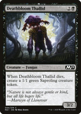 naokuroshop MTG [M21][094][黒][C][EN][死花のサリッド/Deathbloom Thallid] NM