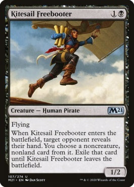 naokuroshop MTG [M21][107][黒][U][EN][帆凧の掠め盗り/Kitesail Freebooter] NM