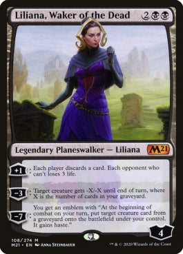 naokuroshop MTG [M21][108][黒][M][EN][死者を目覚めさせる者、リリアナ/Liliana, Waker of the Dead] NM