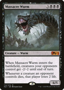 naokuroshop MTG [M21][114][黒][M][EN][虐殺のワーム/Massacre Wurm] NM