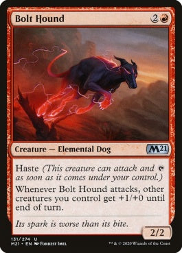 naokuroshop MTG [M21][131][赤][U][EN][雷光の猟犬/Bolt Hound] NM