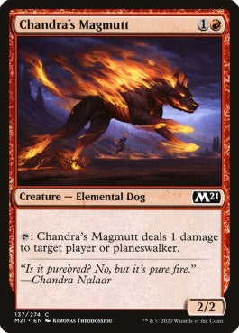 naokuroshop MTG [M21][137][赤][C][EN][チャンドラのマグムット/Chandra's Magmutt] NM