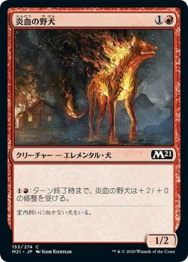 naokuroshop MTG [M21][153][赤][C][JP][炎血の野犬/Igneous Cur] NM