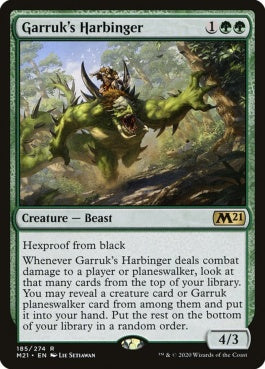 naokuroshop MTG [M21][185][緑][R][EN][ガラクの先触れ/Garruk's Harbinger] NM