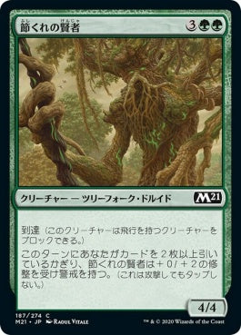 naokuroshop MTG [M21][187][緑][C][JP][節くれの賢者/Gnarled Sage] NM