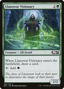 naokuroshop MTG [M21][193][緑][C][EN][ラノワールの幻想家/Llanowar Visionary] NM