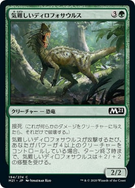 naokuroshop MTG [M21][194][緑][C][JP][気難しいディロフォサウルス/Ornery Dilophosaur] NM