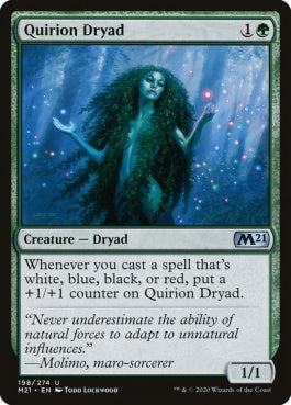 naokuroshop MTG [M21][198][緑][U][EN][クウィリーオンのドライアド/Quirion Dryad] NM