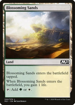 naokuroshop MTG [M21][244][土地][C][EN][花咲く砂地/Blossoming Sands] NM