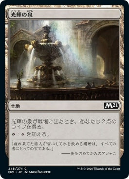 naokuroshop MTG [M21][248][土地][C][JP][光輝の泉/Radiant Fountain] NM