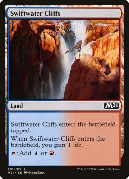 naokuroshop MTG [M21][251][土地][C][EN][急流の崖/Swiftwater Cliffs] NM