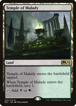 naokuroshop MTG [M21][253][土地][R][EN][疾病の神殿/Temple of Malady] NM