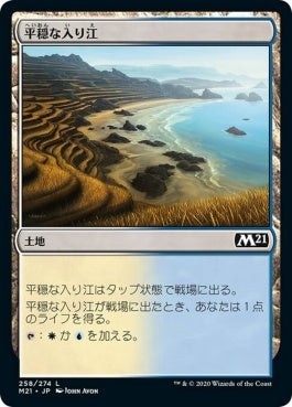 naokuroshop MTG [M21][258][土地][C][JP][平穏な入り江/Tranquil Cove] NM