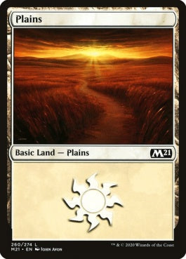 naokuroshop MTG [M21][260][土地][C][EN][平地/Plains] NM