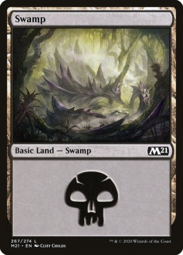 naokuroshop MTG [M21][267][土地][C][EN][沼/Swamp] NM