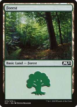 naokuroshop MTG [M21][273][土地][C][EN][森/Forest] NM