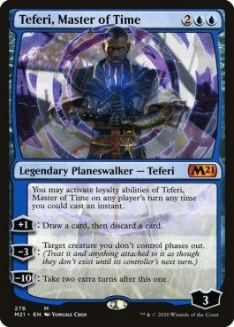 naokuroshop MTG [M21][276][青][M][EN][時の支配者、テフェリー/Teferi, Master of Time] NM