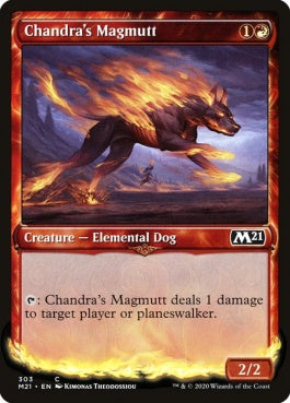 naokuroshop MTG [M21][303][赤][C][EN][チャンドラのマグムット/Chandra's Magmutt] NM