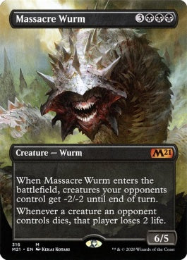 naokuroshop MTG [M21][316][黒][M][EN][虐殺のワーム/Massacre Wurm] NM